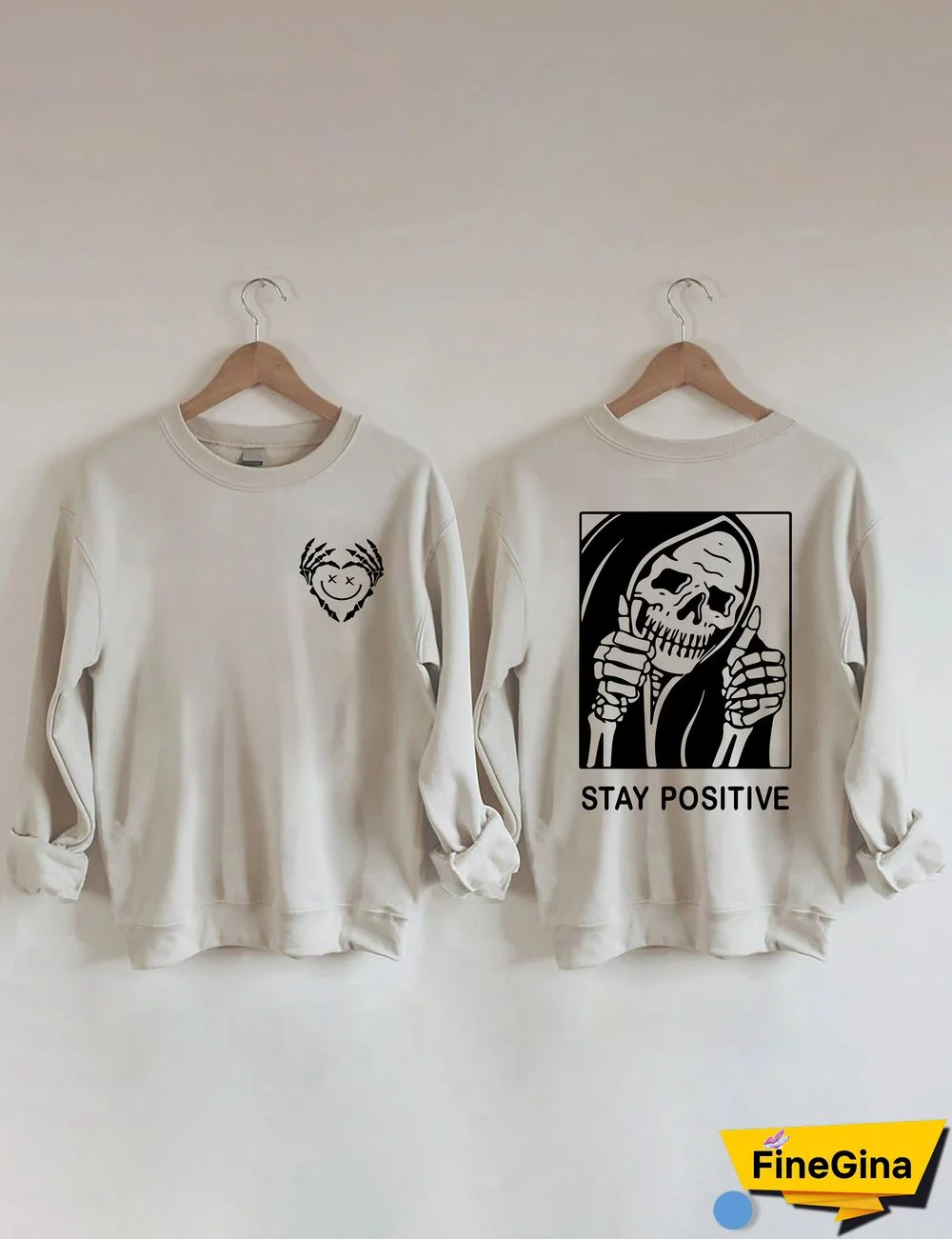 Stay Positive With Skeleton Sweatshirt