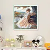 Victorian Girl-14CT Stamped Cross Stitch 50*50cm/19.69*19.69in