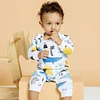 Spring Autumn New Baby Girl Boy Dinosaur Print Long Rompers
