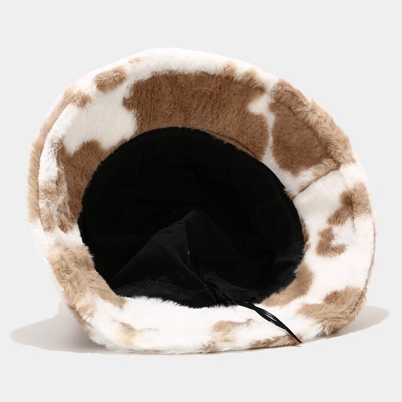 Women’s Fashion Cow Pattern Wide Eaves Bucket Hat
