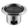 Home Stainless Steel Outdoor Mini Charcoal Stove Portable Round Barbecue Grill