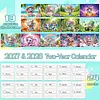 Elephant Diamond Art Monthly Flip Tabletop Calendar January 2027 - December 2028 Small Desktop Calendar Planner 24 Months for Living Room Bedroom Office Desk Gift Giving