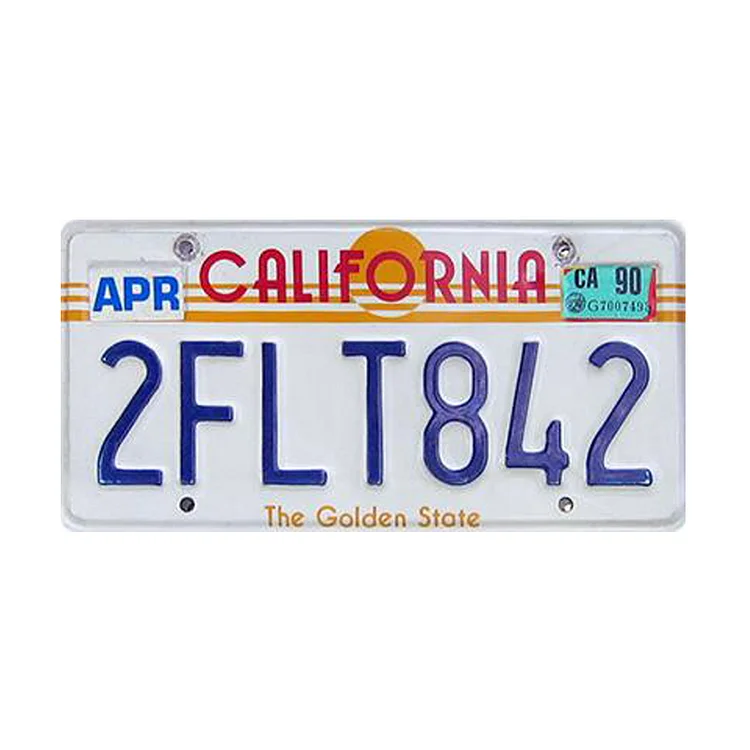 Californie - permis de plaque de voiture ancienne - 5.9x11.8inch