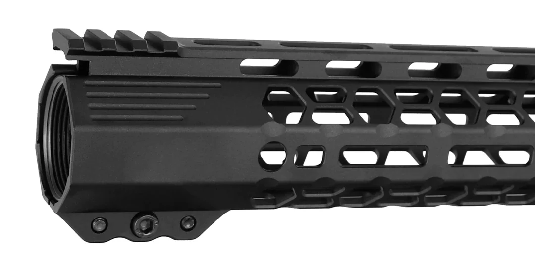 ohhunt® High Profile AR-10 LR308 M-lok Free-Float Handguard with Angle Cut Front 15" 17"
