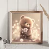 >SALE<Full Embroidery Eco-cotton Thread 11CT Printed Bear Cross Stitch Kit 40x40cm