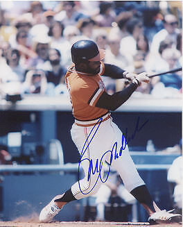 BILL MADLOCK SAN FRANCISCO GIANTS ACTION SIGNED 8x10