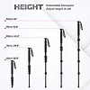 TB12 61-Inch Camera Monopod, Aluminum Photography Monopod with 5-Section Height, Lightweight & Portable Camera Accessories, for Cameras Canon, Nikon & Sony Mirrorless & DSLR, Easy to Carry