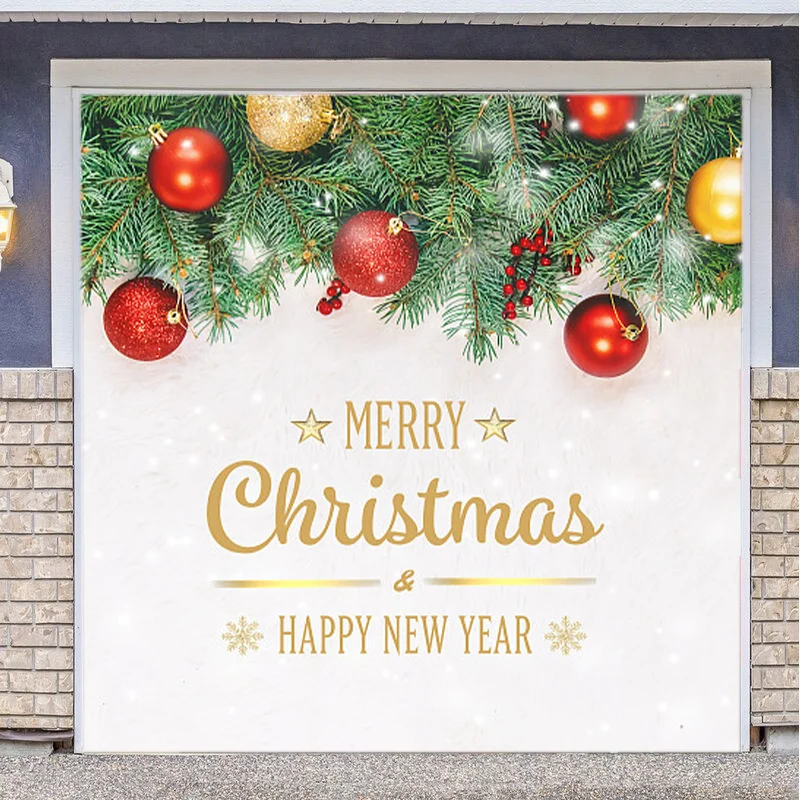 Bazeec™Merry Christmas garage door banner ornament