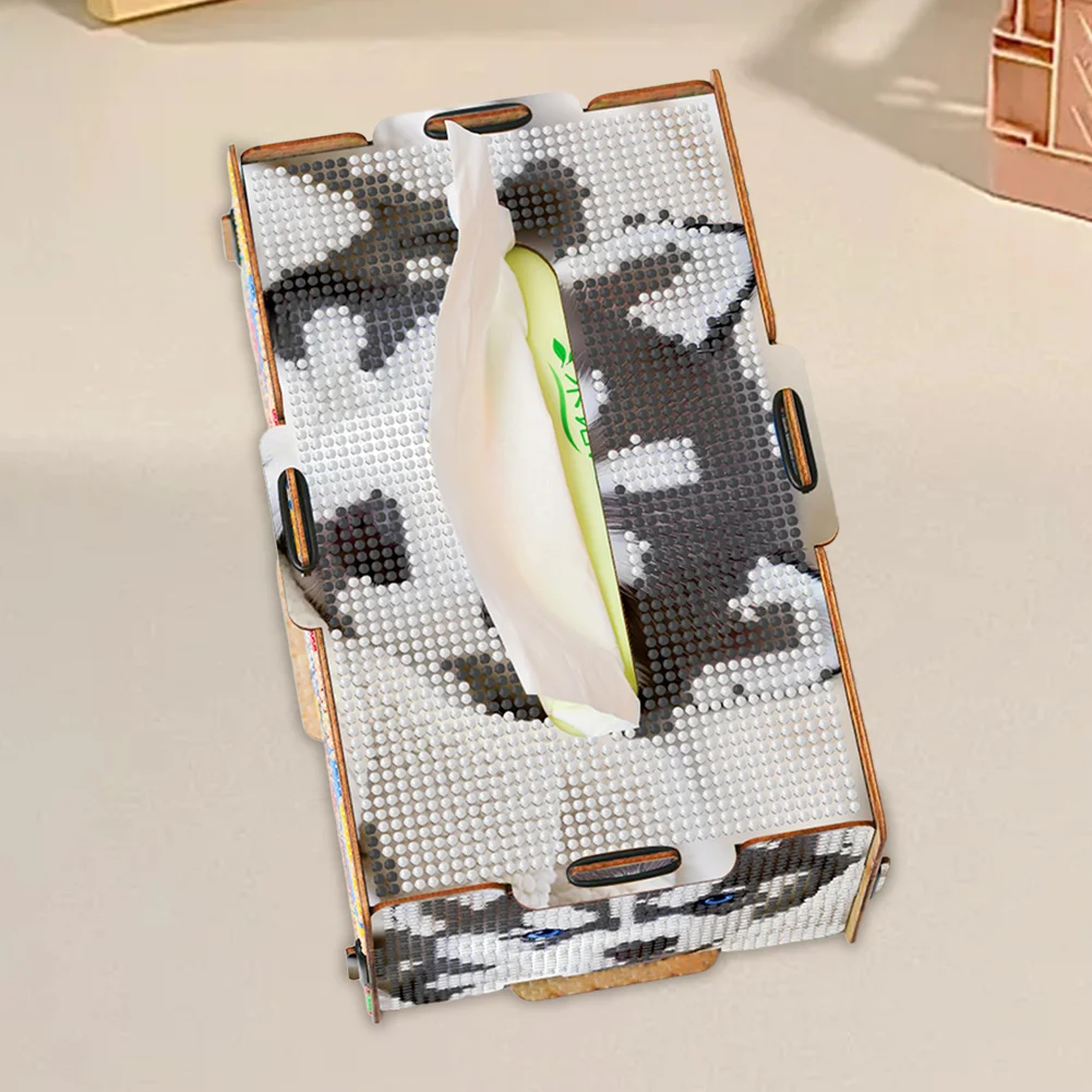 Diamond Painting Tissue Box Kits Decorative Rhinestone Craft Kit (Husky)