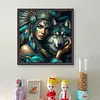 (Multi-Style) Girl And Animal-11CT Stamped Cross Stitch 50*50cm/19.69*19.69in tapestrymarket
