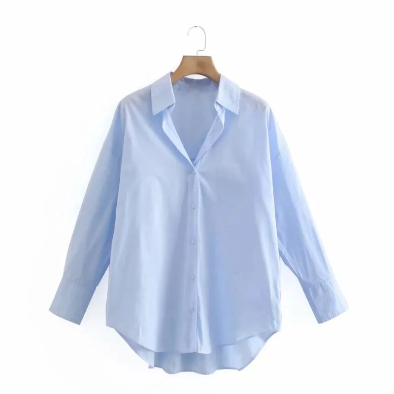 Summer Women Turndown Collar Yellow Loose Blouse Female Long Sleeve Shirt Casual Lady Tops Blusas S8868