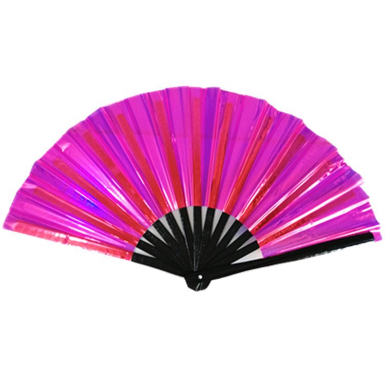 Metallic Sequins Laser Kung Fu Fan