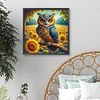 Diamond Painting-5D Full Round Drill Owl(40x40cm)