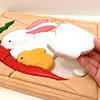 Origin Village Woody Puzzle Ohara-so Wooden Toy Wooden Puzzle Rabbit Puzzle