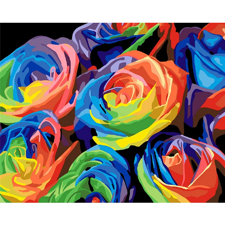 LOVE | Colorful Flower  | Full Square Diamond Painting Kits