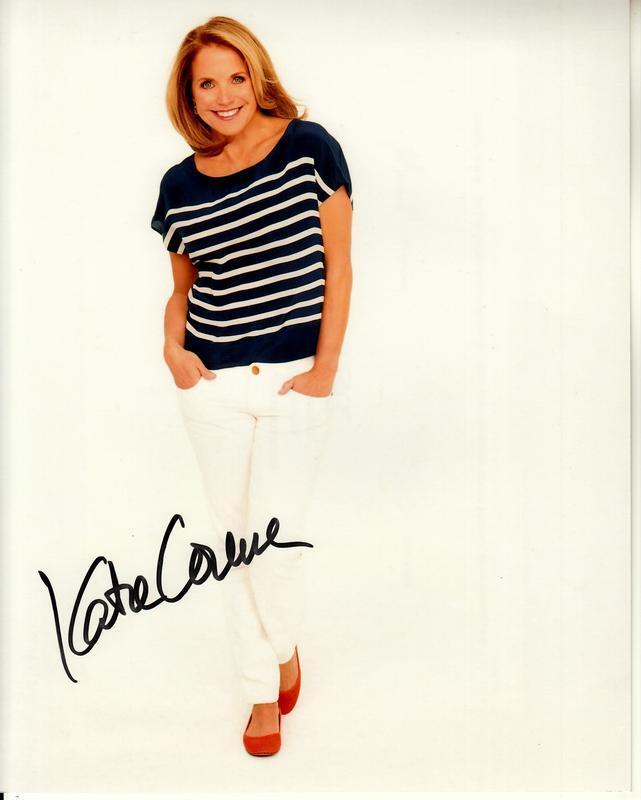 KATIE COURIC hand-signed FANTASTIC 8x10 COLOR PORTRAIT authentic w/ UACC RD COA