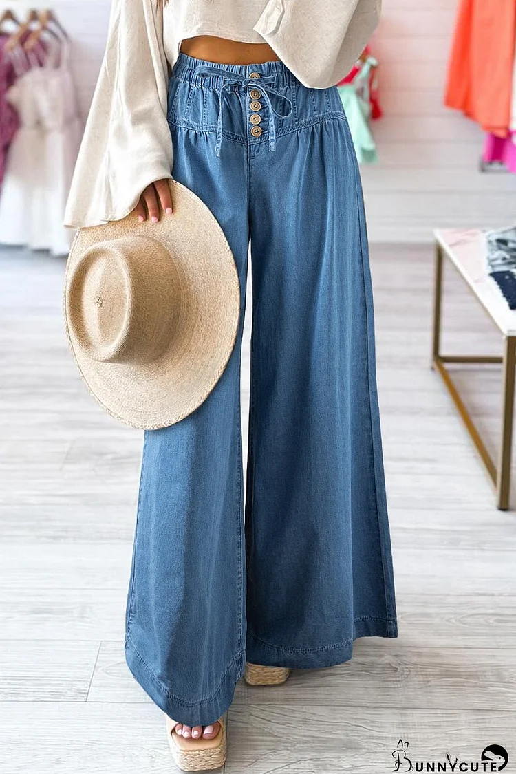 Lightweight Wide Leg Jeans