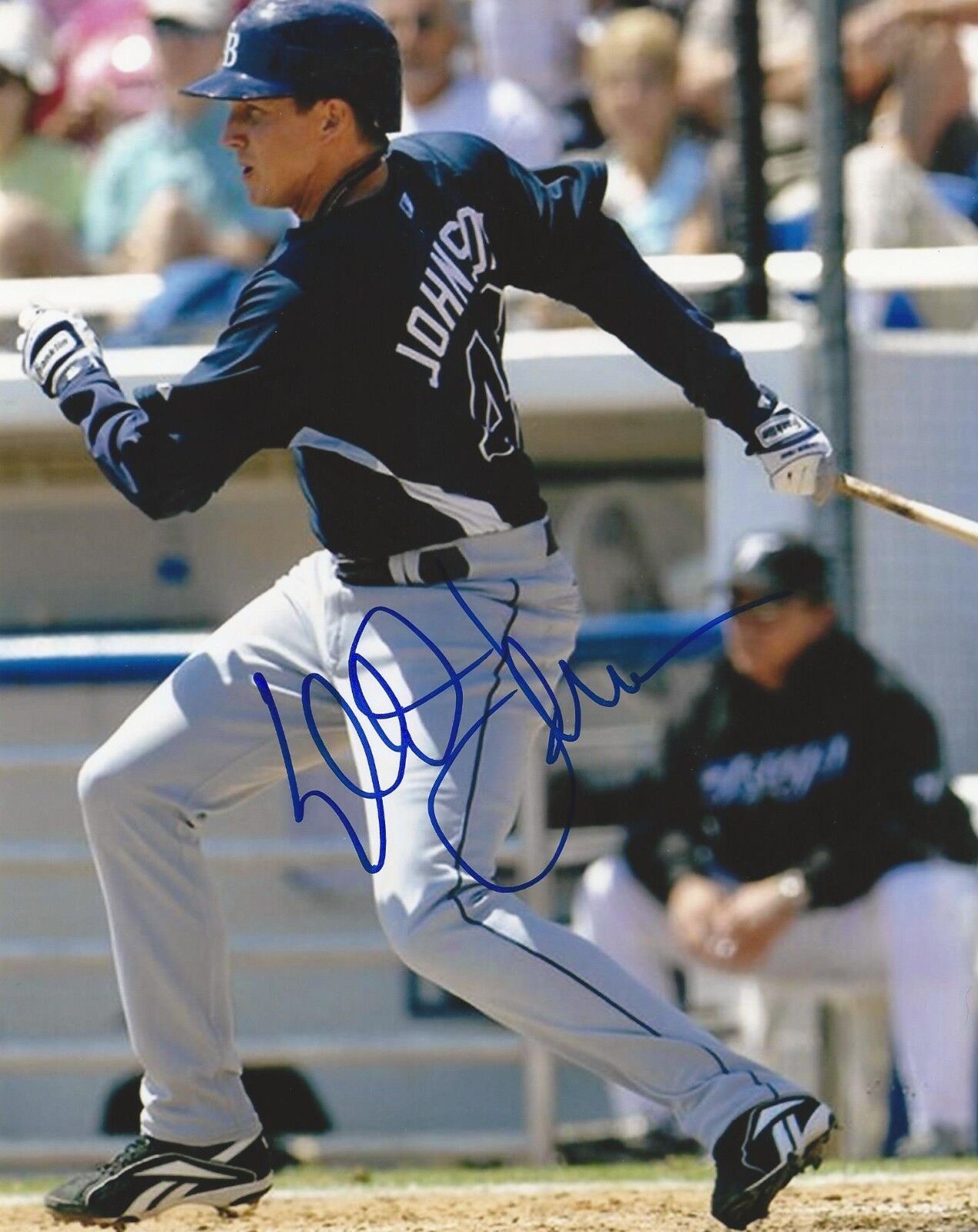 **GFA Tampa Bay Rays *ELLIOT JOHNSON* Signed 8x10 Photo Poster painting AD1 COA**