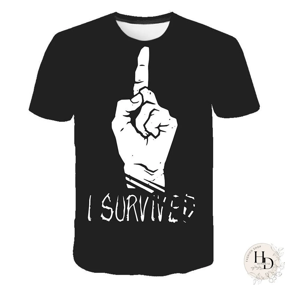 Summer Streetwear Scary Man Male 3D Print Creative Character Casual Shirt Plus Size Short Sleeve Tees Tops Clothing