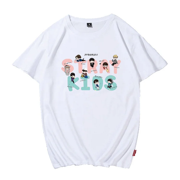 Stray Kids Cartoon Candy Color T-shirt