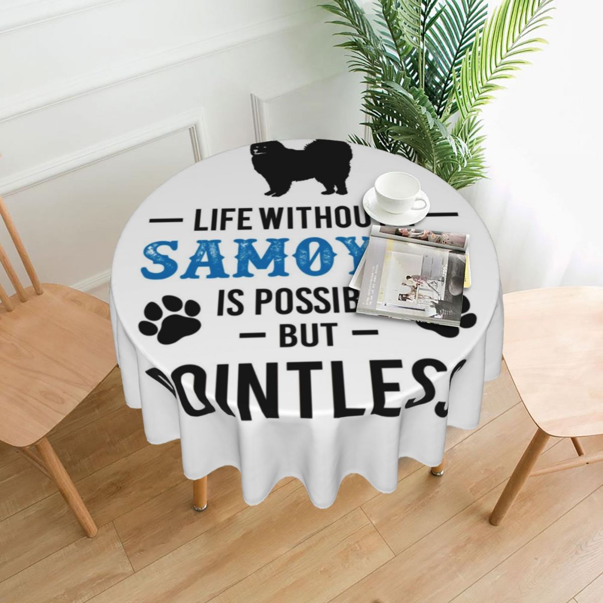 

Dog Samoyed - Round Tablecloth, 150cm, 501 Original