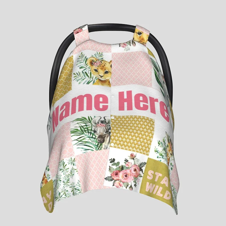Personalized Baby Animals Car Seat Canopy for Comfort & Unique| C62