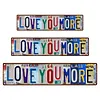 Love You More Vintage Metal Sign Plaque Above Door Street Sign Express Love & Warmth for Bedroom Living Room Home Bar Coffee Wall Decor