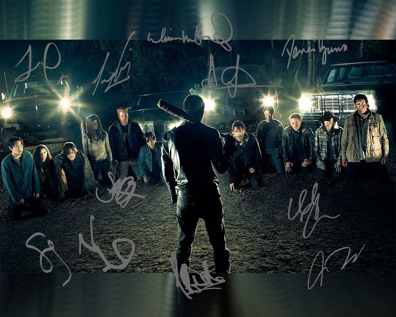 The Walking Dead S7 Cast SIGNED AUTOGRAPHED 10 X 8