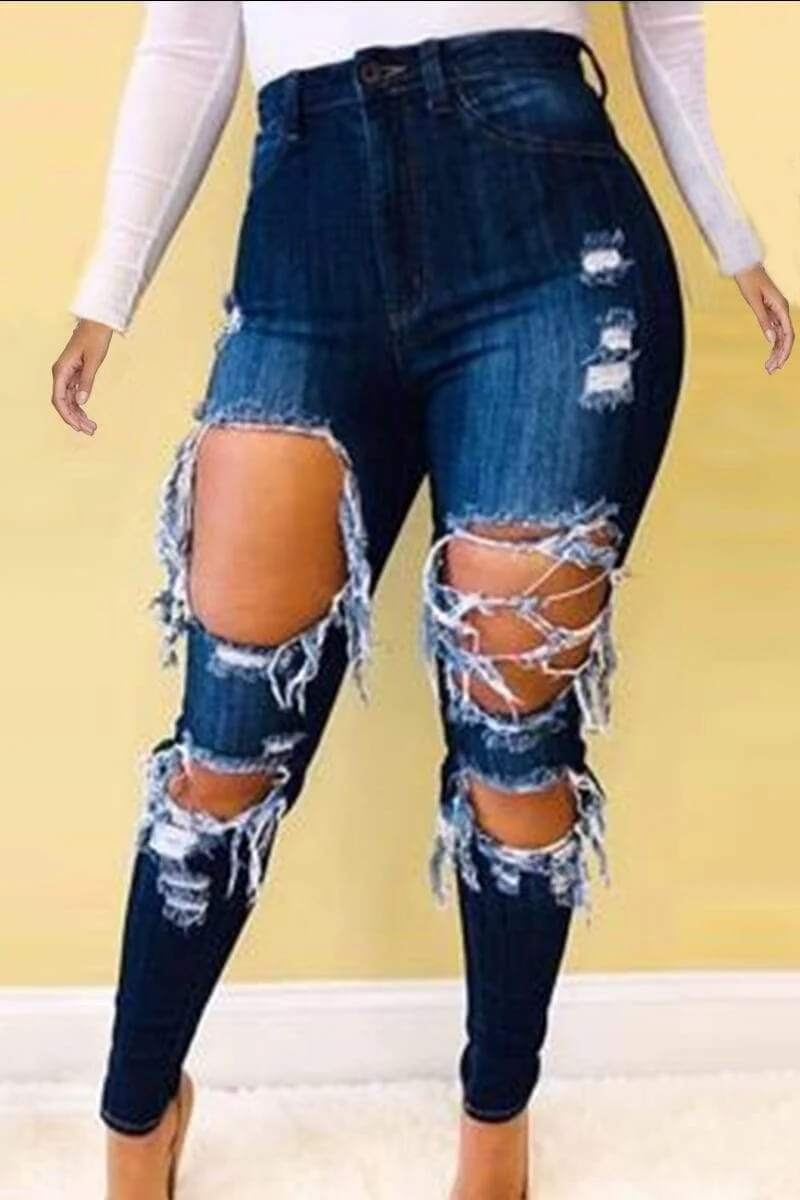 Sexy Skinny Broken Holes Jeans