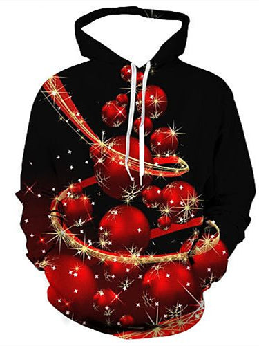 Men's Spoof Christmas Cartoon Pattern Long Sleeve Hoodie PLUSCLOTHESMAN