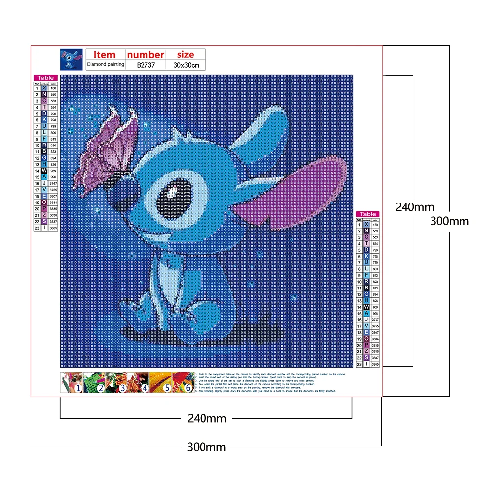 Diamond Painting - Full Round Drill - Stitch(30*30cm)