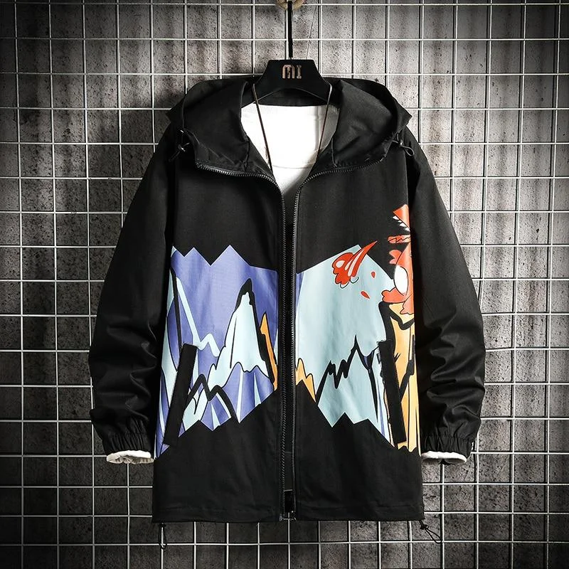 Harajuku Style  Spring Autumn HIP HOP Streetwear Cardigan Zipper Up Jacket Men'S Brand Baseball Clothes OverSize 5XL 6XL 7XL