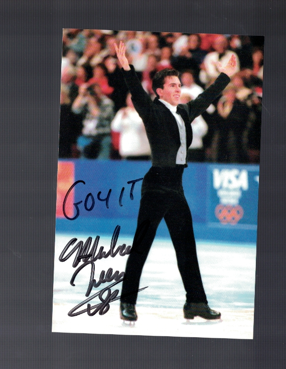 Michael Weiss USA Figure Skating Signed 4 x 6 Photo Poster painting Card W/Our COA