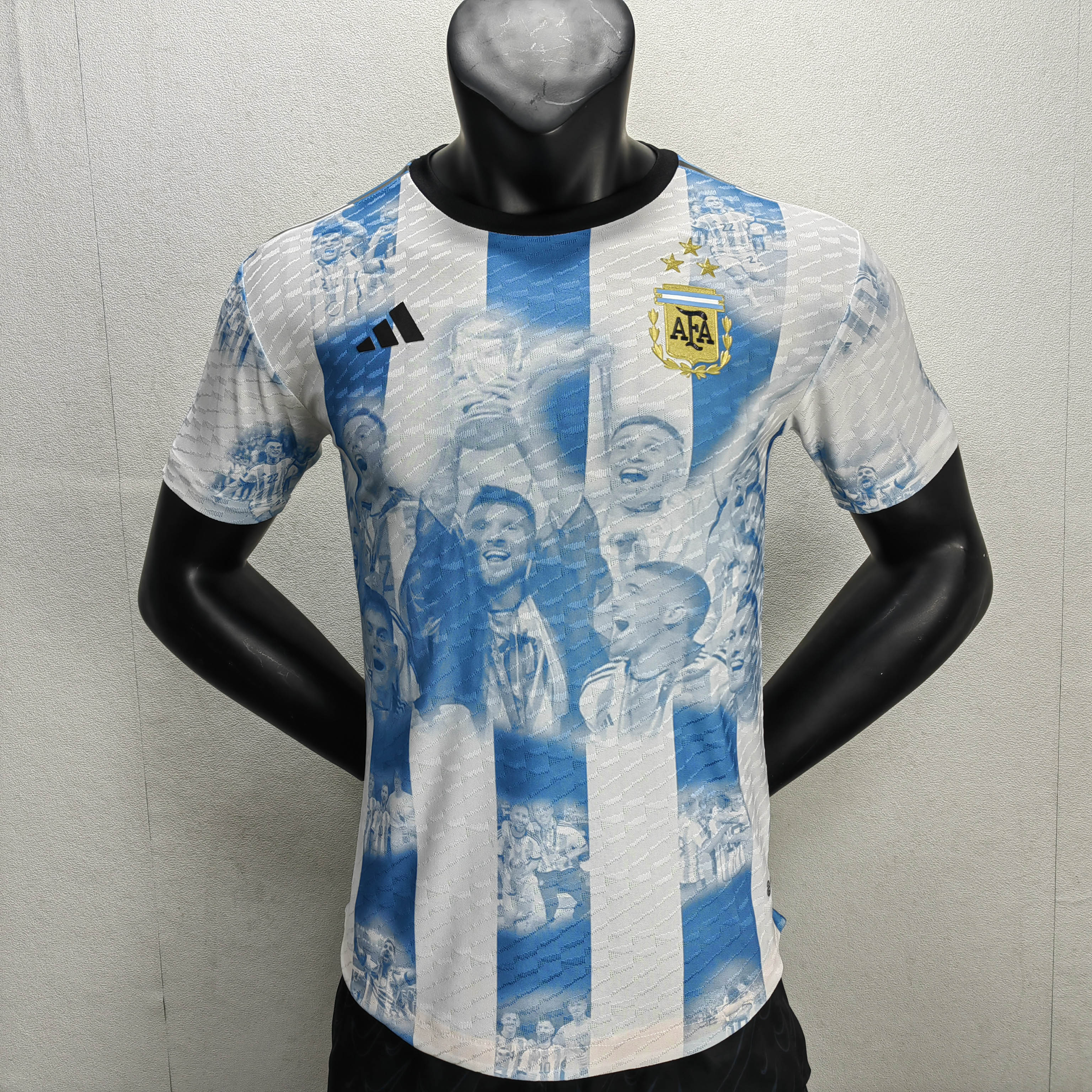 2022 Player Version Argentina Home Champion Commemorative Edition Jersey mysite