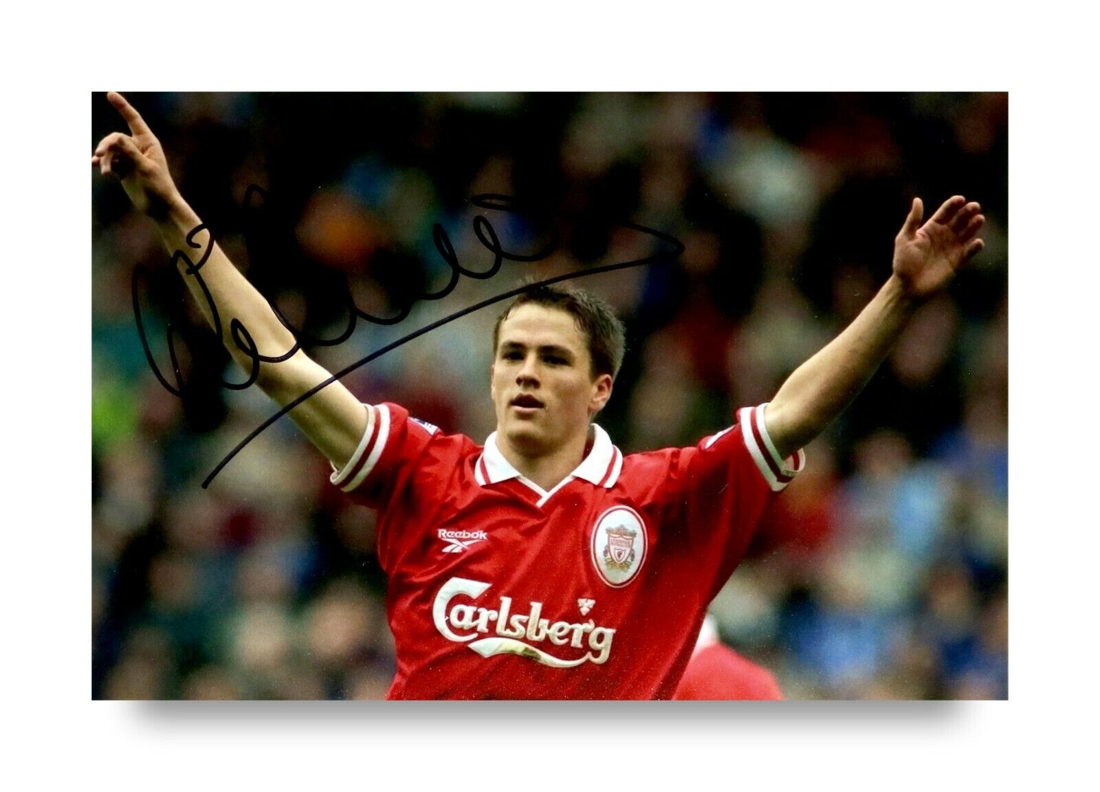 Michael Owen Signed 6x4 Photo Poster painting Liverpool England Manchester United Autograph +COA