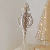 Glitter Christmas Tree Decoration Small Pendant Christmas Snowflake Star Angel Garland Pendant 