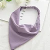 8PCS Plain Color Triangle Scarf Hair Band