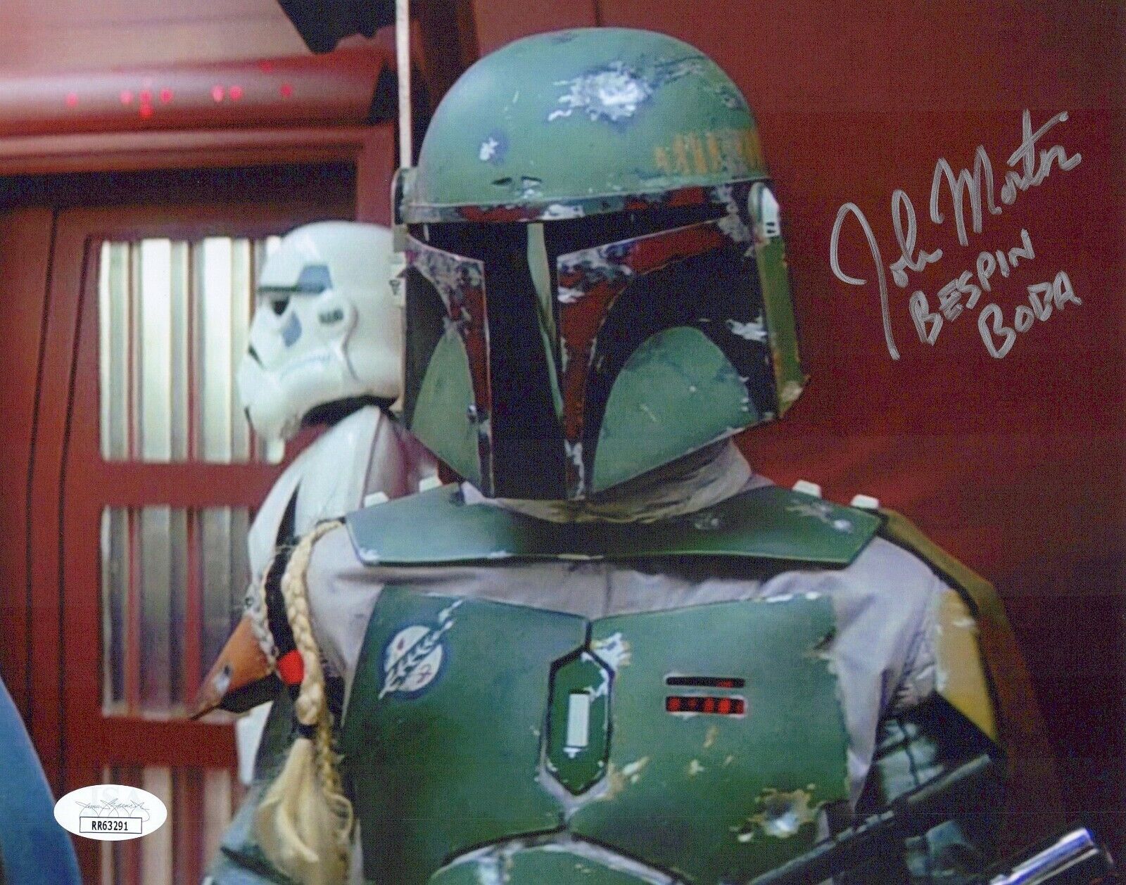 JOHN MORTON Signed STAR WARS 8x10 BOBA FETT Authentic Auto Photo Poster painting JSA COA Cert