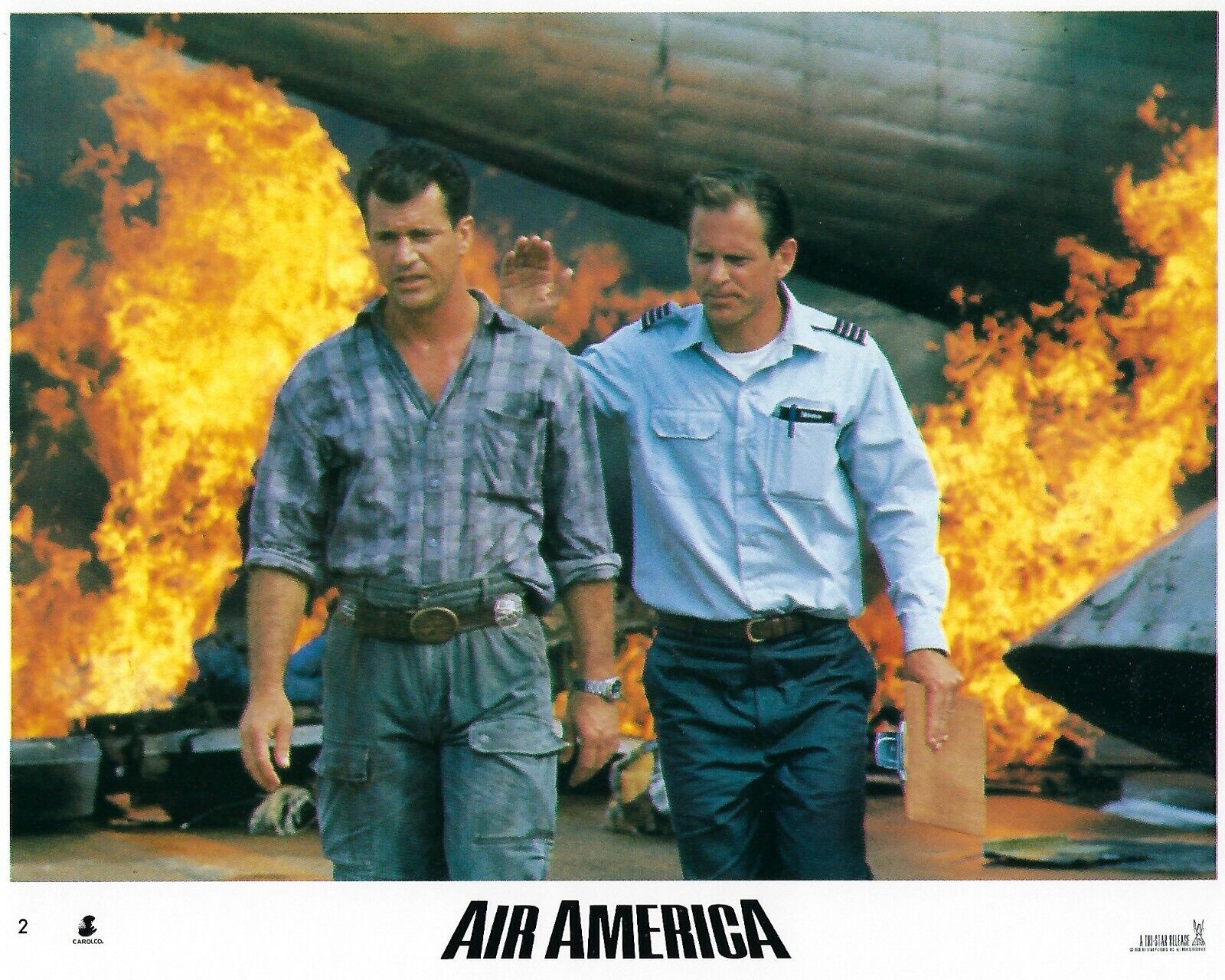 Air America Original 8x10 Lobby Card Poster Photo Poster painting 1990 Downey Jr. Gibson #2