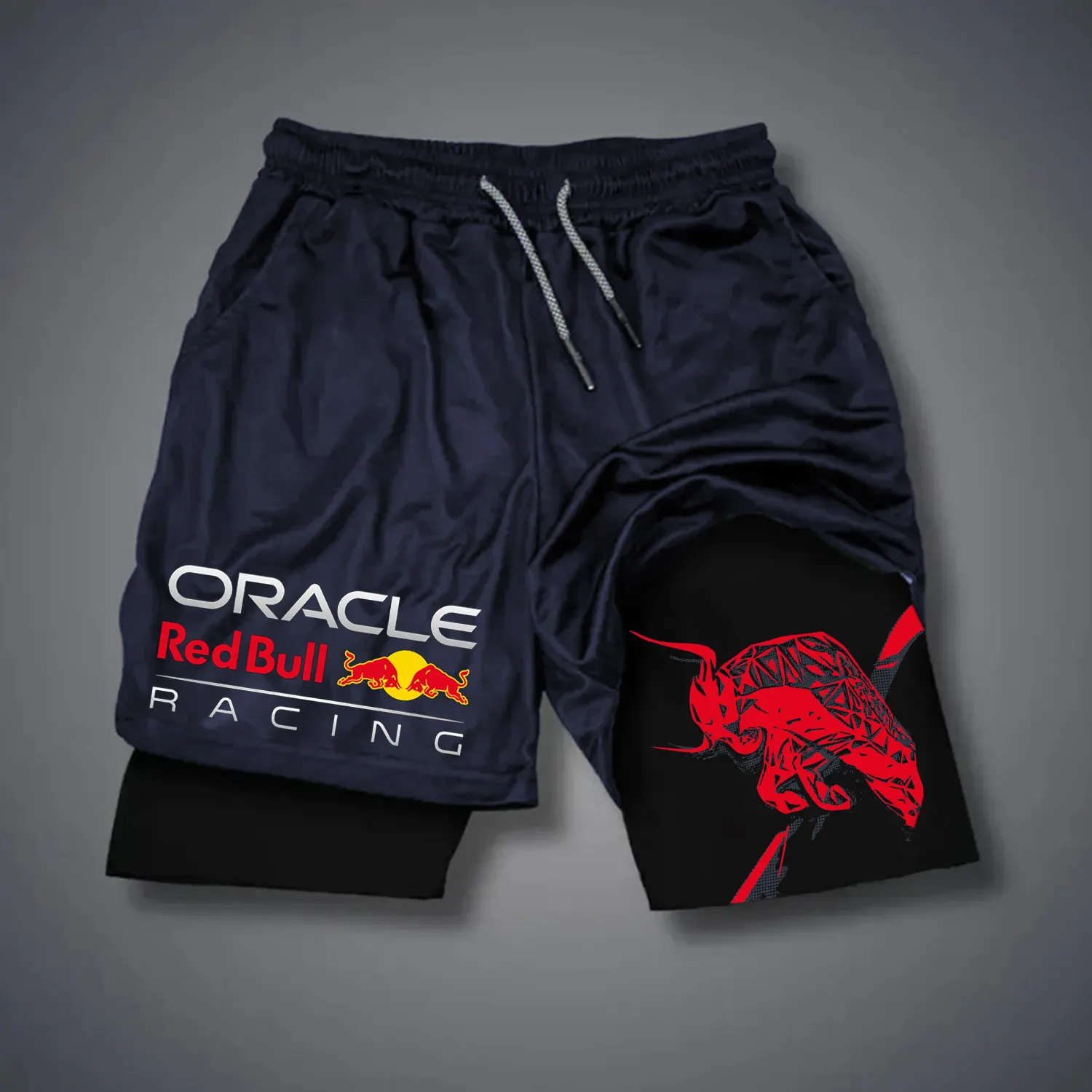 Racing-style Double-layer Shorts - Reworked