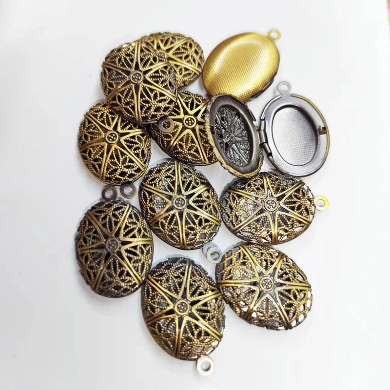 20 PCS/Package Copper Photo Box Locket Charms