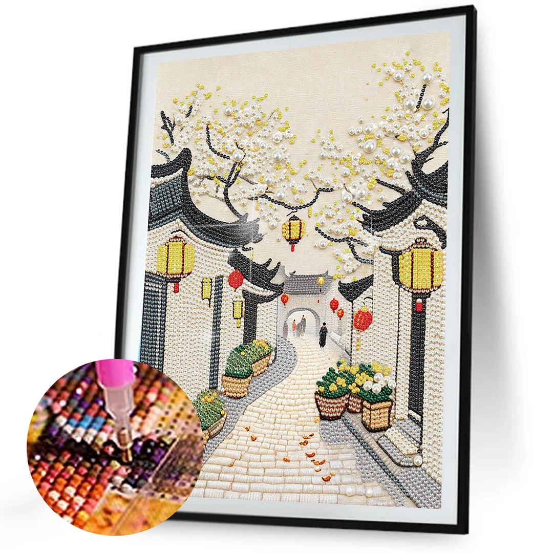 Diamond Painting - Partial Special Shaped Drill - Alley(Canvas|30x40cm)