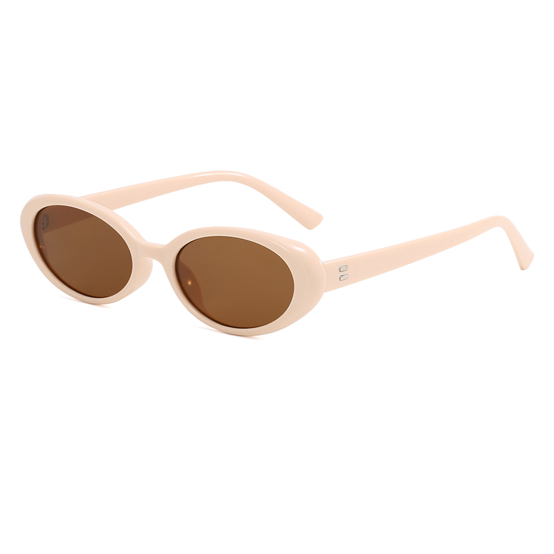 Fashion Small Oval Sunglasses Women Men Rivets Shades  Retro Eyewear Luxury Sun Glasses UV400 Brand Oculus Female Gafas