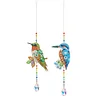 2pcs Crystal Light Catcher Diamond Painting Hummingbird Suncatcher Hanging Kits
