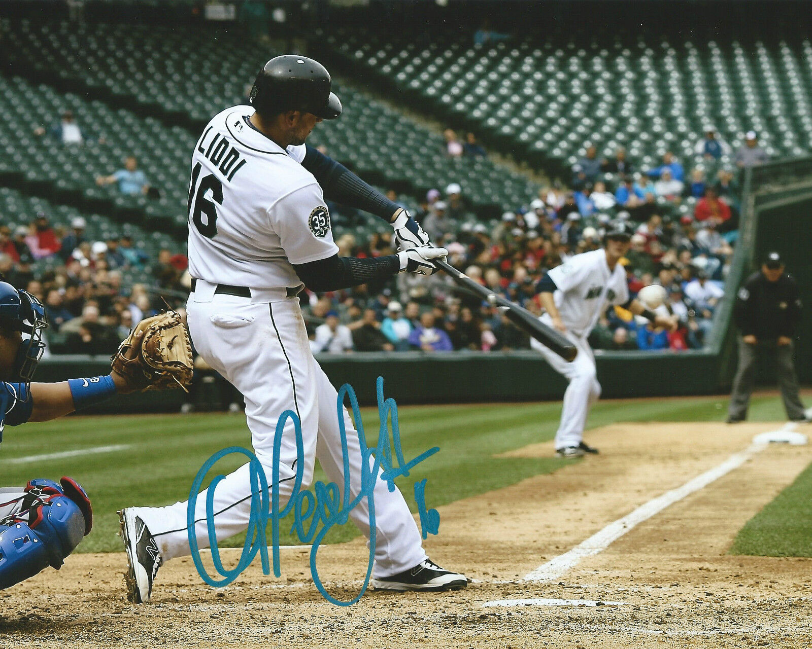 **GFA Seattle Mariners *ALEX LIDDI* Signed 8x10 Photo Poster painting A1 COA**