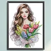 Flower Girl-14CT Stamped Cross Stitch 33*44cm/12.99*17.32in tapestrymarket