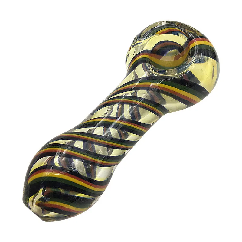 Inside Glass Spoon Pipe with Expanding Type Black Line Bowl