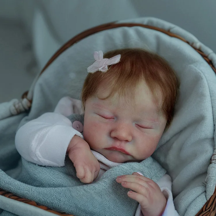  20" Sleeping Real Lifelike Silicone Vinyl Body Reborn Doll Girl Tess with Chubby Face & Soft Touch Body - Reborndollsshop®-Reborndollsshop®