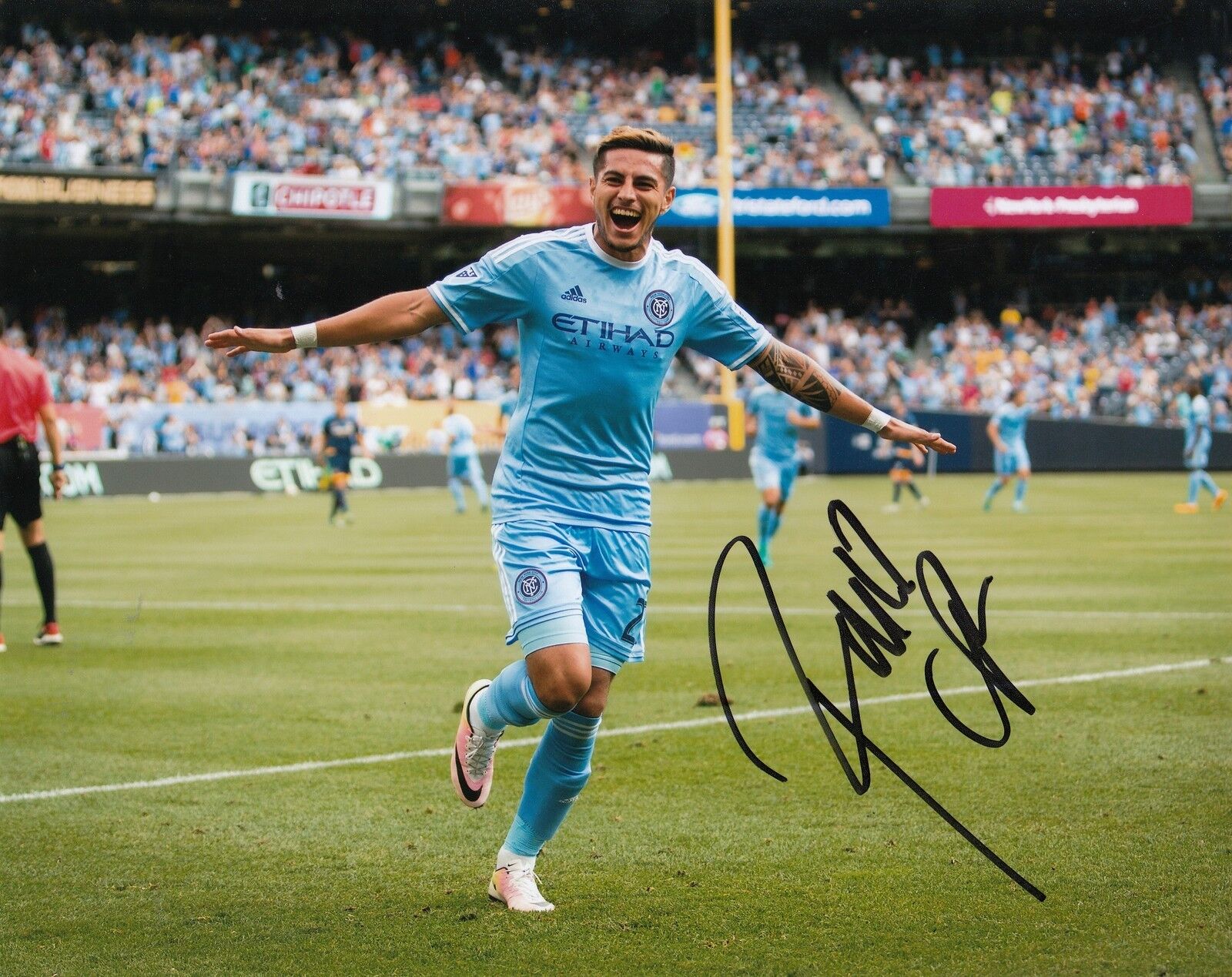 RONALD MATARRITA signed (NEW YORK CITY FC) MLS SOCCER 8X10 Photo Poster painting *NYCFC* W/COA A