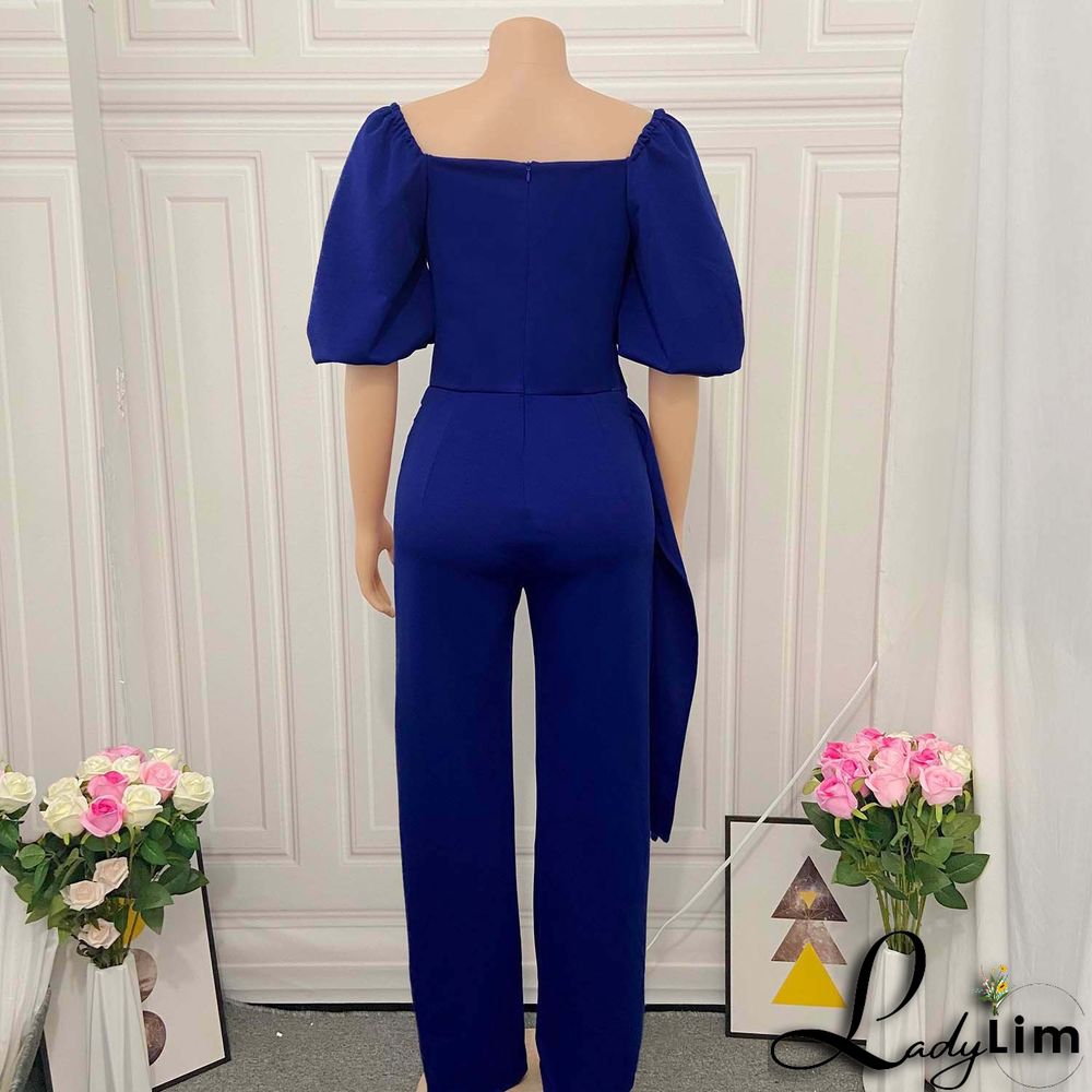 Women's Summer High Waist Chic Plus Size Jumpsuit